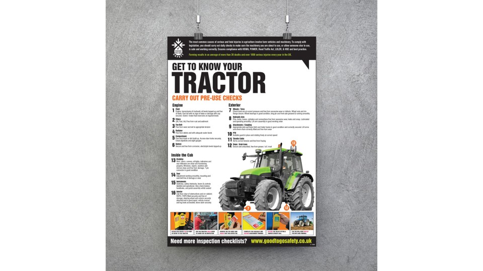 Tractor Poster - Visual Inspection Checklist