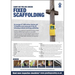 Scaffolding (Fixed) Poster - Visual Inspection Checklist
