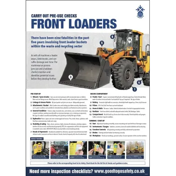 Front Loader Poster - Visual Inspection Checklist Front Loader Poster - Visual Inspection Checklist