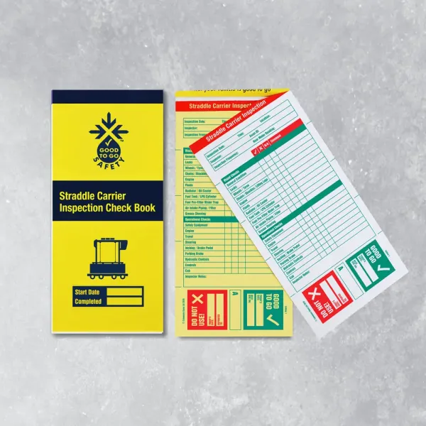 Straddle Carrier Inspection Books - 25 Checklists