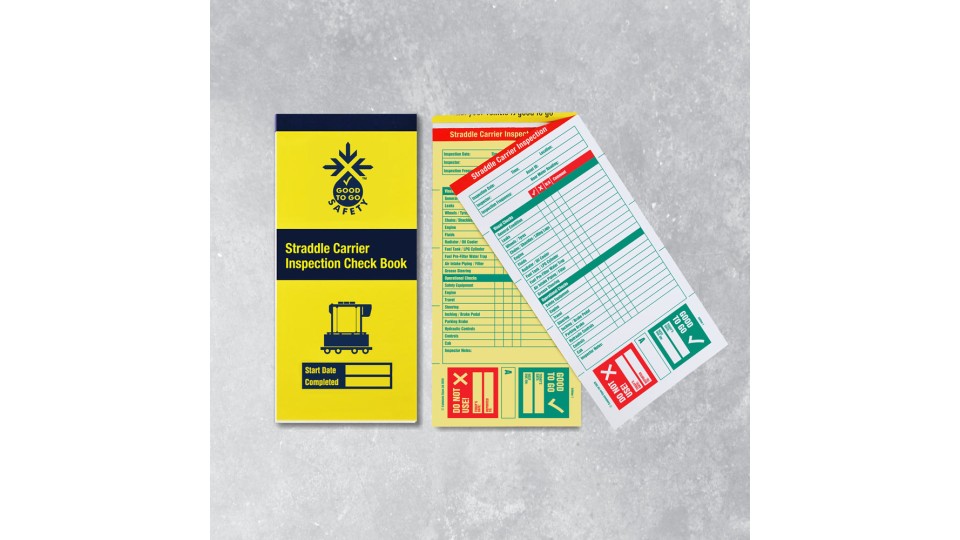 Straddle Carrier Inspection Books - 25 Checklists