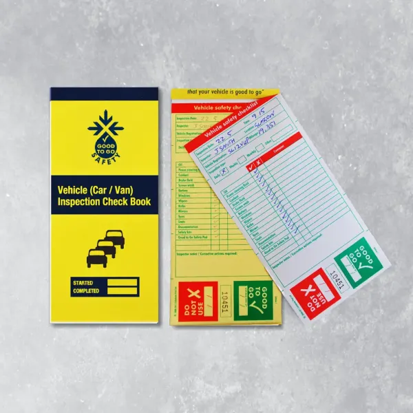 Fleet Vehicle (Car / Van) Inspection Books - 25 Checklists