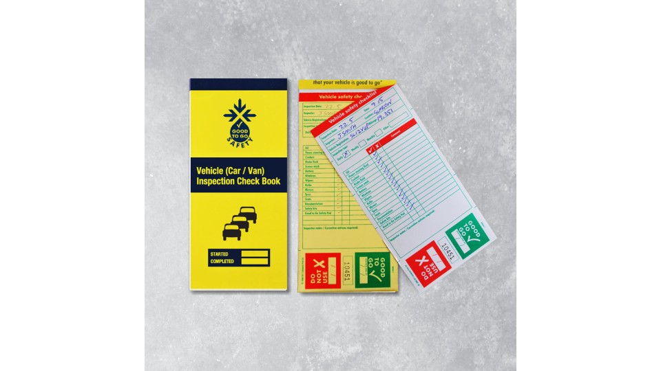 Vehicle (Car / Van) Inspection Books - 25 Checklists
